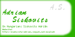 adrian siskovits business card