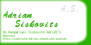 adrian siskovits business card